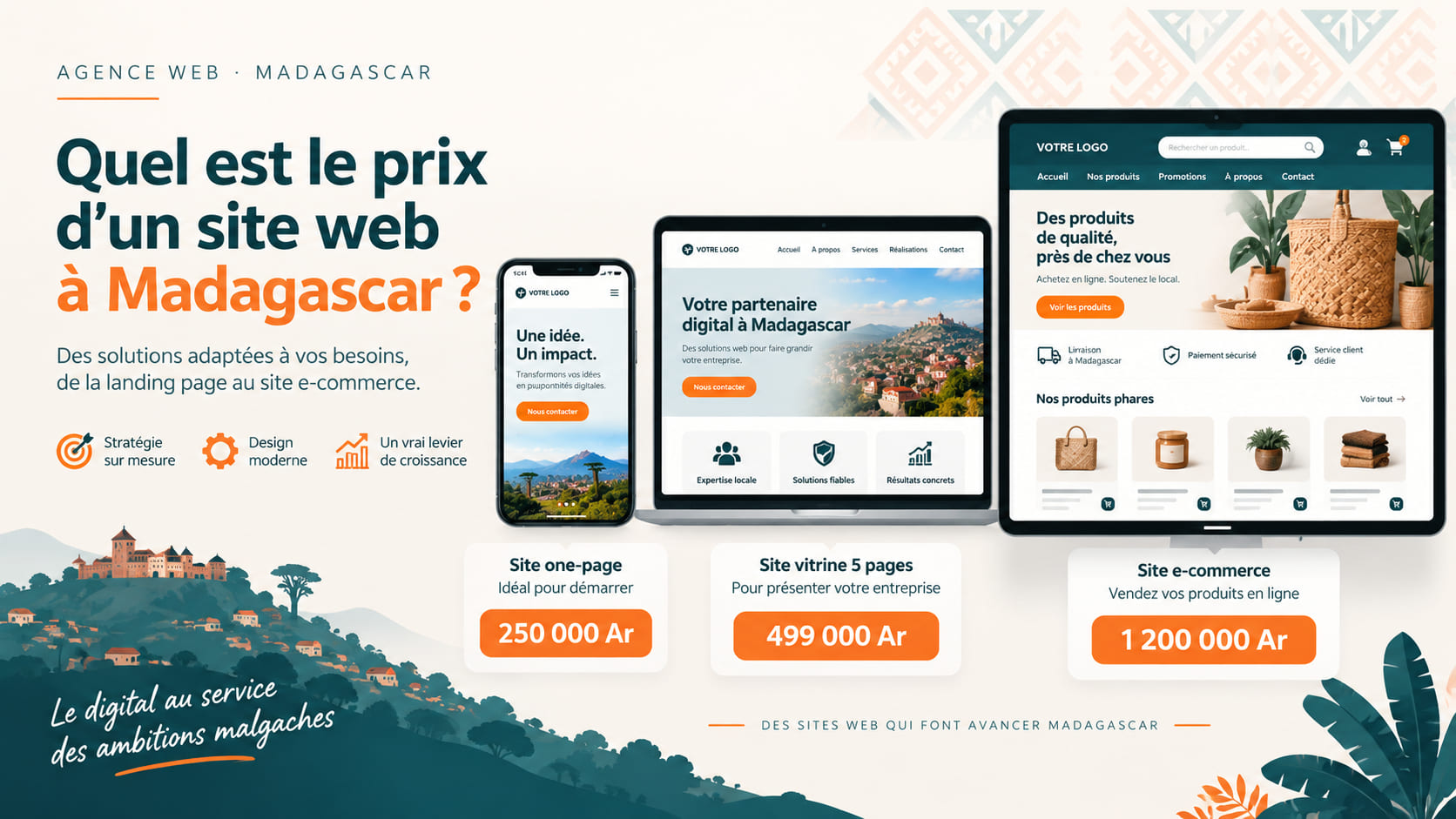 Prix d'un site internet à Madagascar : ce qui fait vraiment varier un devis